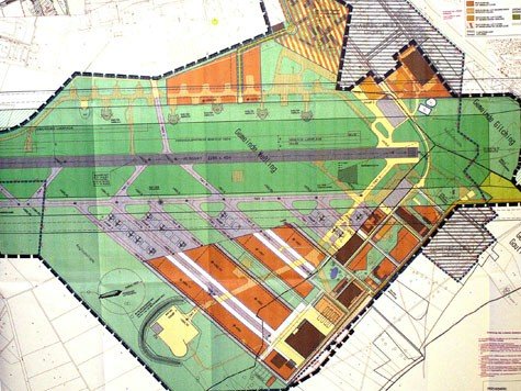 Plan des Flughafens Oberpfaffenhofens.