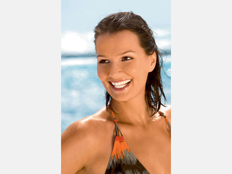 Franziska van Almsick im Bikini, Bademodenkollektion von C&A