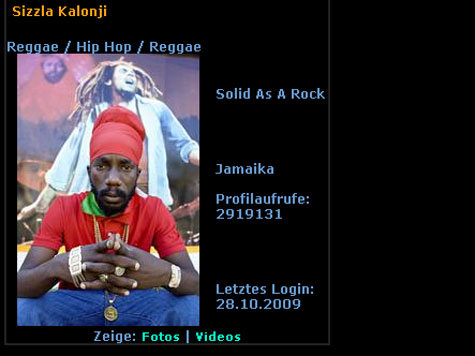 Ein Sizzla-Album steht &uuml;berdies auf dem Index.
