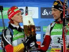 Wilhelm und Sumann gewinnen Biathlon-Show