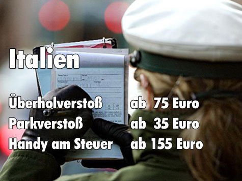 Das kosten Verkehrs&uuml;nden im EU-Ausland