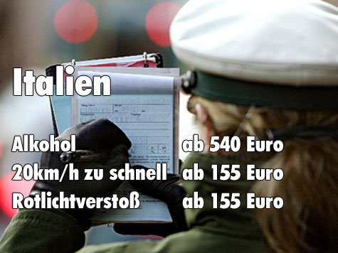 Das kosten Verkehrs&uuml;nden im EU-Ausland