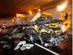 Unfall auf A96 im Echinger Tunnel