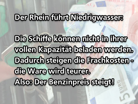 Begr&uuml;ndungen f&uuml;r Benzinpreise