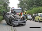 Höhenkirchen: Autofahrer überschlägt sich