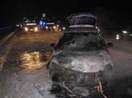 Polo fängt auf der A 995 Feuer