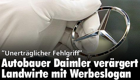 Daimler verärgert Landwirte mit Werbeslogan