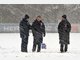 Dick eingepackt gab Otto Rehhagel im dichten Berliner Schneetreiben nach mehr als elf Jahren sein Comeback auf einem Bundesliga-Trainingsplatz.