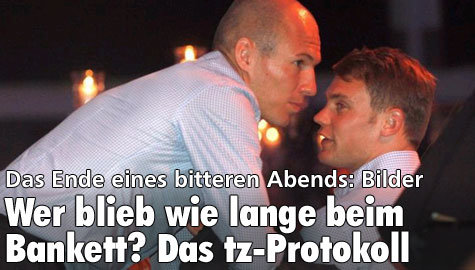 Wer blieb wie lange beim Bankett? Das tz-Protokoll