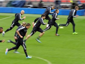 FCB in Wembley: Bilder vom Training und der PK